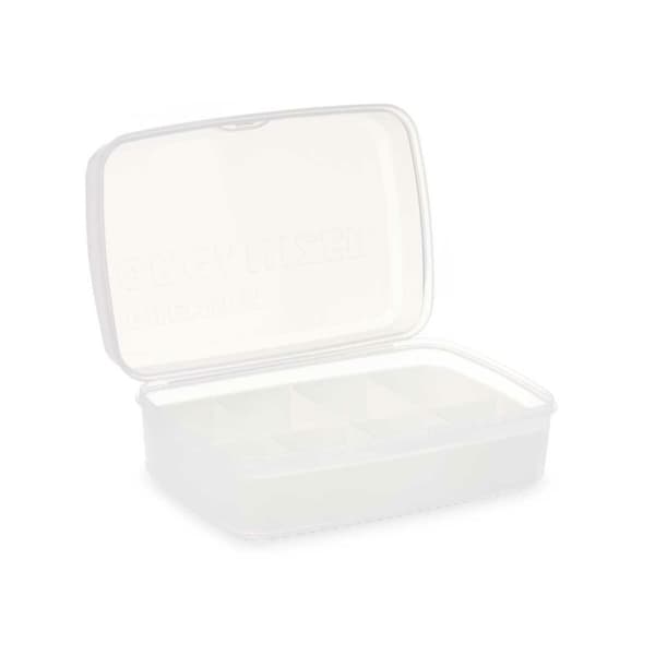Ask med fack Kinvara 02 1192 Vit Transparent Plast 21,5 x 8,5 x 15 cm (12 antal)