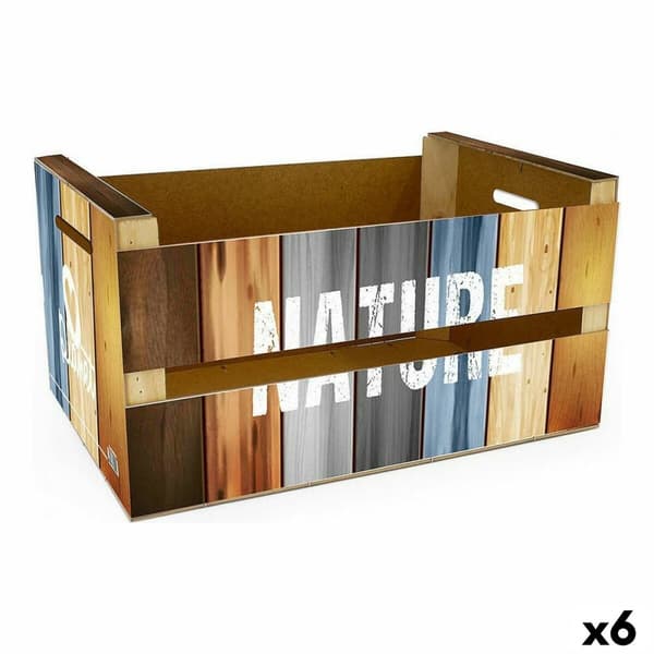 Förvaringslåda Confortime Nature (6 antal) (36 x 26,5 x 17 cm)