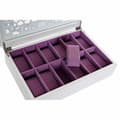 Miniatyrbillede 2 af 3: Smykkeskrin DKD Home Decor Ure 29 x 20 x 9,5 cm Krystal Syren Hvid Træ MDF