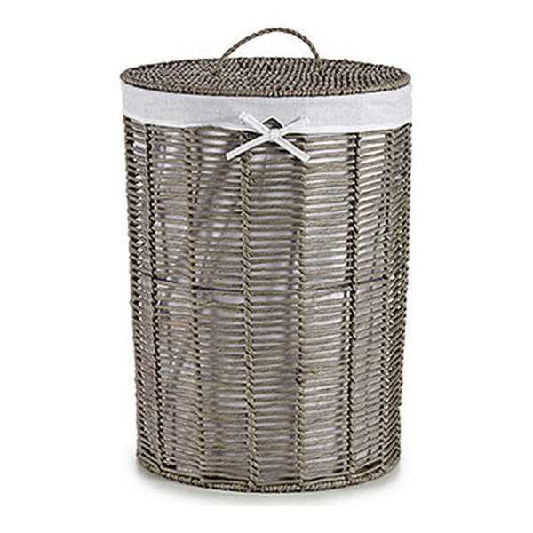 Vasketøjskurv Kipit Hvid Grå flet 40 L 76 L 44 x 56 x 44 cm