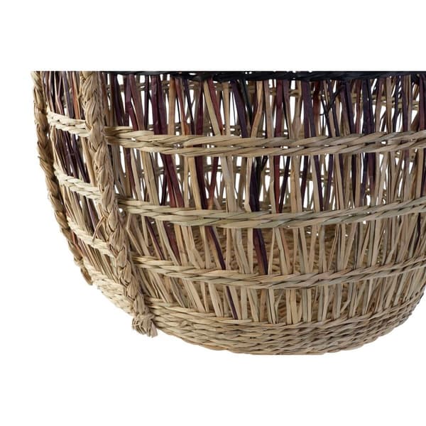 Kurvesæt DKD Home Decor Natur Syren Havgræs (3 Dele)
