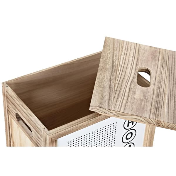 Vasketøjskurv DKD Home Decor Natur Paulonia træ (40 x 30 x 55 cm) (5 Dele)
