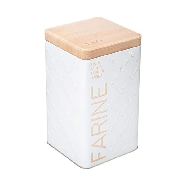 Multifunktionel Æske Nature Scandi Metal Hvid 1 Kg
