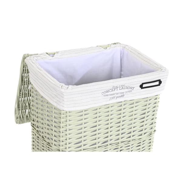 Multibrug kurv DKD Home Decor Grøn flet 44 x 34 x 56 cm 5 Dele