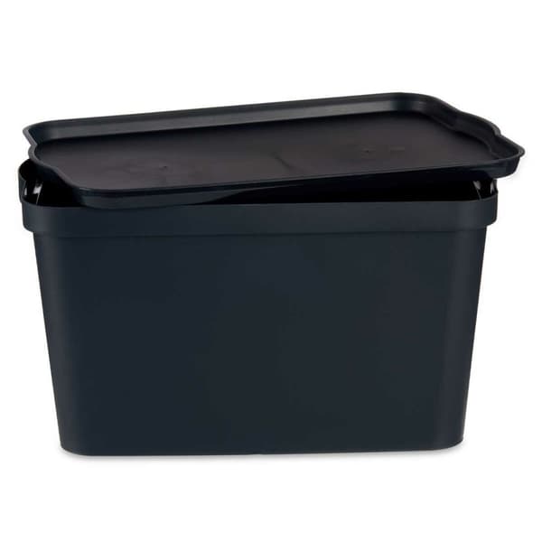 Opbevaringsboks med låg Kipit TP596-1 Antracit Plastik 24 L 29,3 x 24,5 x 45 cm (6 enheder)