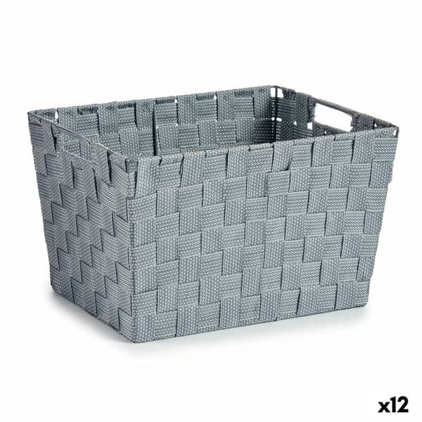 Vasketøjskurv Kipit A3-6875 Grå Klæde 10 L 25 x 20,5 x 35 cm (12 enheder)