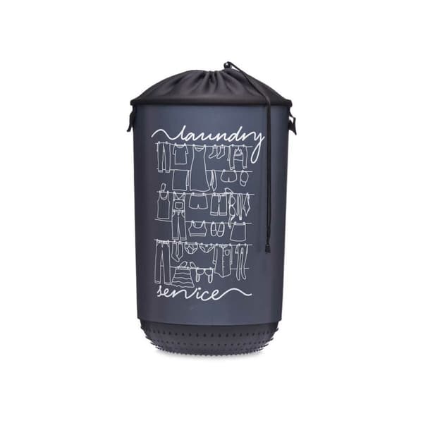 Vasketøjskurv Kipit Laundry Sevice Mørkeblå Plastik 40 L 34 x 52,5 x 34 cm (4 enheder)