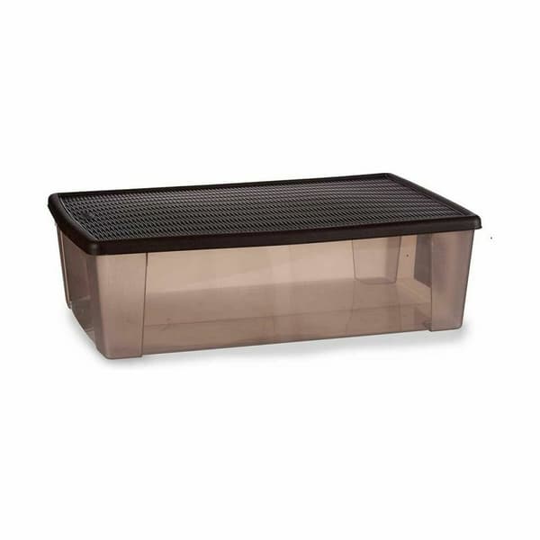 Opbevaringsboks med låg Stefanplast Elegance Brun Plastik 30 L 38,5 x 17 x 59,5 cm (6 enheder)