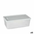 Miniatyrbillede 1 af 3: Opbevaringsboks med låg Stefanplast Elegance Hvid Plastik 5 L 19,5 x 11,5 x 33 cm (12 enheder)