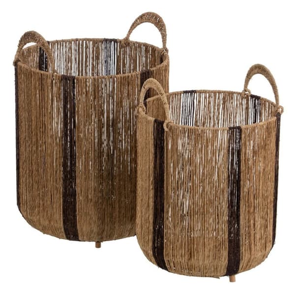 Set med kurve Brun Natur Jute 35 x 35 x 48 cm (2 D