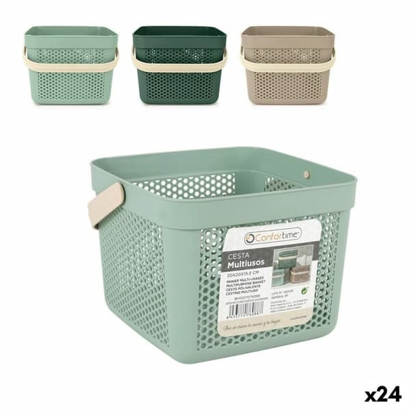 Multibrug kurv Confortime Plastik 5 L 20 x 20 x 15,5 cm (24 enheder)