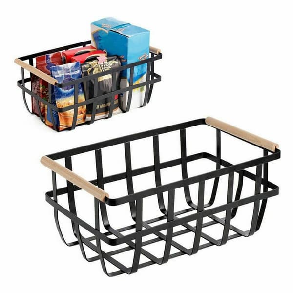 Multibrug kurv Confortime Sort 36 x 22 x 15,5 cm (6 enheder)