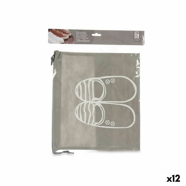 Skohylder Grå PVC 29 x 43 cm Klæde (12 enheder)
