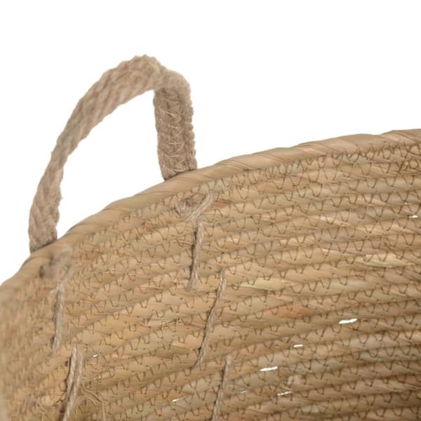 Set med kurve Natur Siv 38 x 38 x 33 cm (3 Dele)
