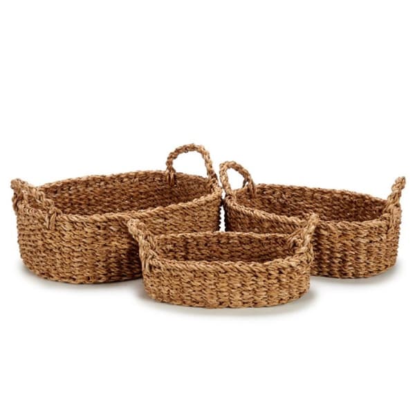 Set med kurve Med håndtag Brun 750 ml 1,5 L 3 L 37 x 23,5 x 17 cm 33 x 20 x 15,5 cm 25 x 16 x 13,5 cm (4 enheder)