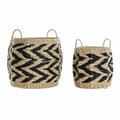 Miniatyrbilde 1 av 3: Basketballsett DKD Home Decor Svart Lysebrun Naturfiber (2 Deler)