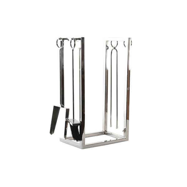 Brændeholder DKD Home Decor Rustfrit stål (30 x 20 x 60 cm)