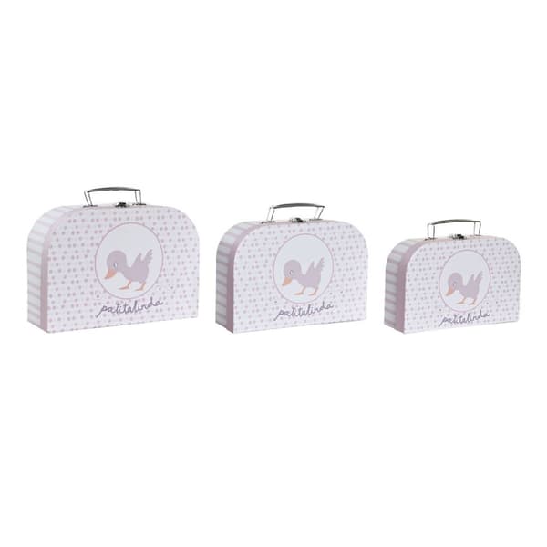 Spil med Dekorative Æsker DKD Home Decor 28 x 9,5 x 20 cm Pink Metal Multifarvet Pap