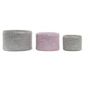 Miniatyrbilde 1 av 4: Multifunksjonell kurv DKD Home Decor Grå Rosa polypropylen 27 x 27 x 17 cm 4 Kg 3 Deler (3 enheter)
