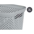 Miniatyrbilde 3 av 3: Kurv Kipit Grå Plast 3 L 16,5 x 12,5 x 23 cm