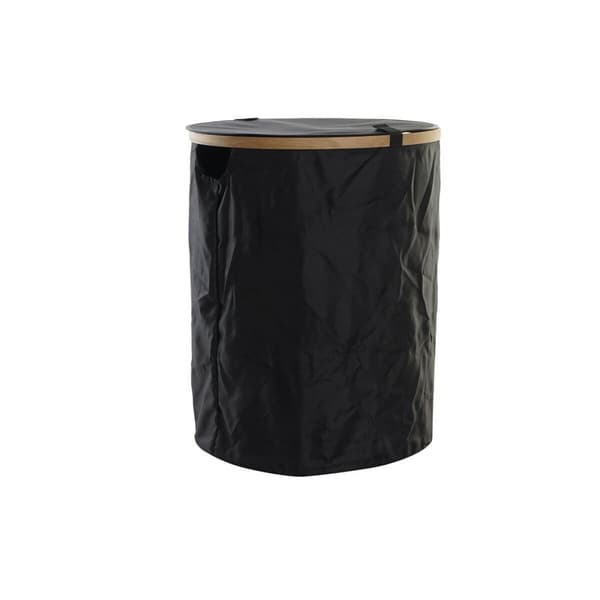 Skittentøyskurv DKD Home Decor Svart Tammi Filt (44 x 44 x 57 cm)
