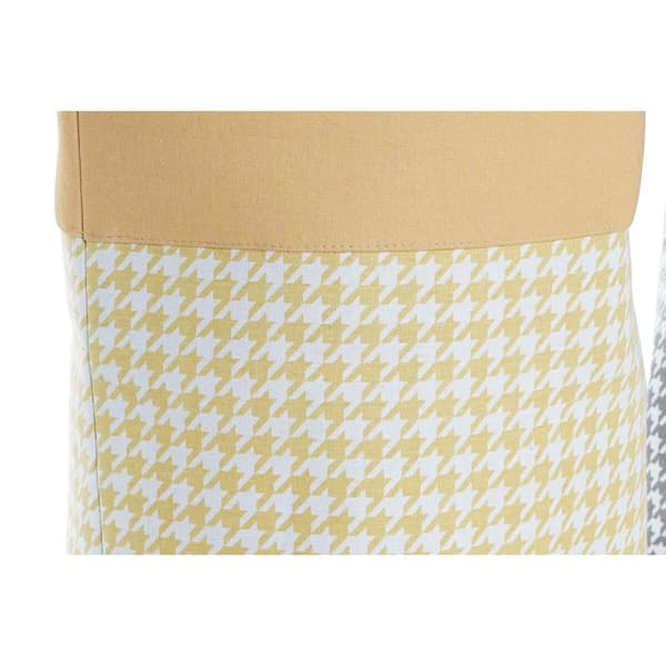 Skittentøyskurv DKD Home Decor Gul Blå Grå Houndstooth 40 x 40 x 60 cm (3 enheter)