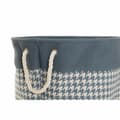 Miniatyrbilde 3 av 3: Skittentøyskurv DKD Home Decor Houndstooth Grå Blå Gul 45 x 45 x 45 cm (3 enheter)