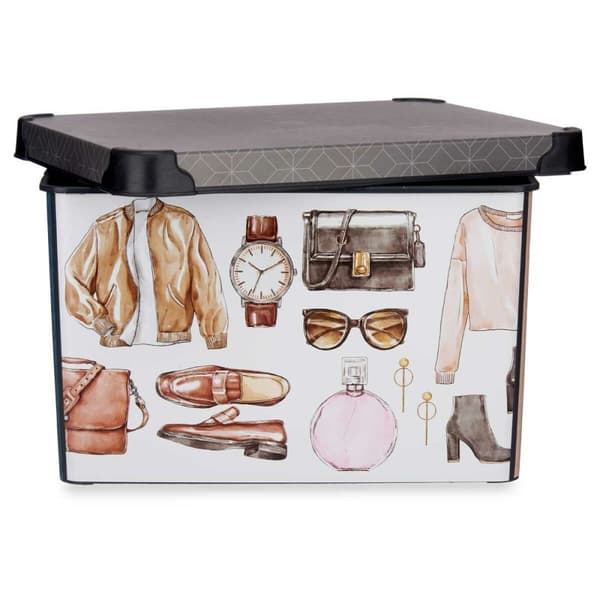 Oppbevaringsboks Kipit Vintage Plast Vintage 22 L 30 x 23,5 x 40 cm Med håndtak (12 enheter)