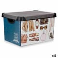 Miniatyrbilde 1 av 3: Oppbevaringsboks Kipit Vintage Plast Vintage 22 L 30 x 23,5 x 40 cm Med håndtak (12 enheter)