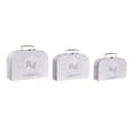 Miniatyrbilde 1 av 3: Sett med pyntebokser DKD Home Decor 28 x 9,5 x 20 cm Rosa Metall Flerfarget Karakterer