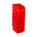 Miniatyrbilde 1 av 4: Et sett av stabelbare bokser for organisering Kinzo Rød 12 x 10 cm polypropylen (8 enheter)