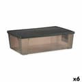 Miniatyrbilde 1 av 3: Oppbevaringsboks med Lokk Stefanplast Elegance Grå Plast 30 L 38,5 x 17 x 59,5 cm (6 enheter)