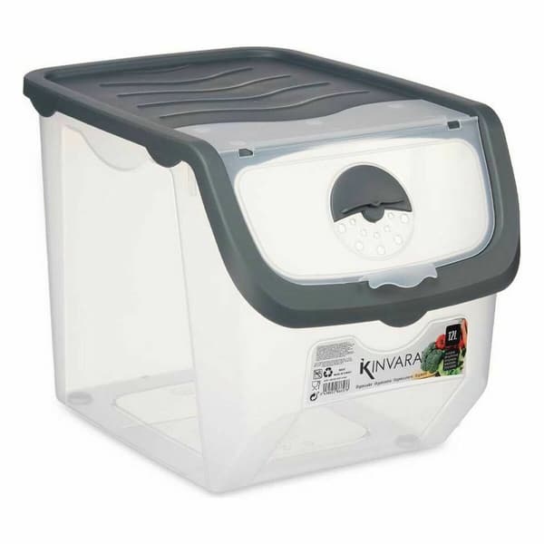 Stabelbar boks for organisering Kinvara 021505-3 Antrasitt Plast 31 x 24 x 23,5 cm (6 enheter)