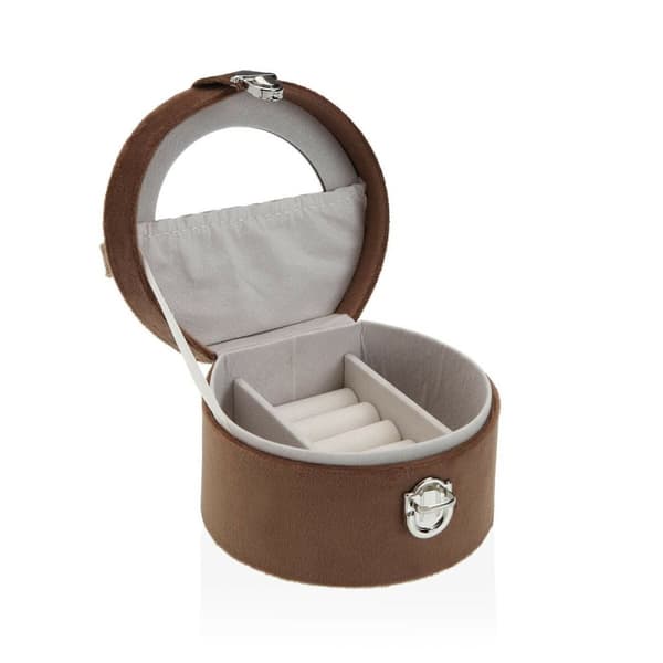 Smykkeskrin Versa Brun Tre Speil Tre MDF 11,5 x 8 x 11,5 cm