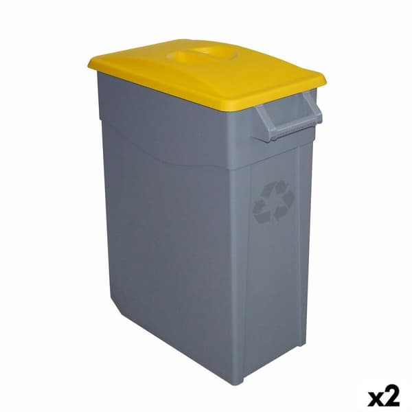 Søppelbøtte Denox Gul 65 L (2 enheter)