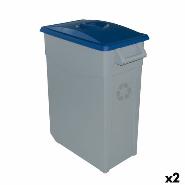 Søppelbøtte Denox Blå 65 L (2 enheter)