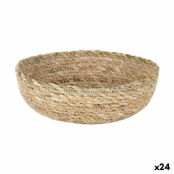 Multifunksjonell kurv Privilege Brun flettet 20 x 20 x 7 cm (24 enheter)
