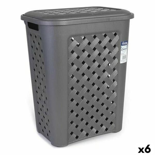 Skittentøyskurv Tontarelli Arianna 30 L Grafitt 37,5 x 27,5 x 47 cm (6 enheter)