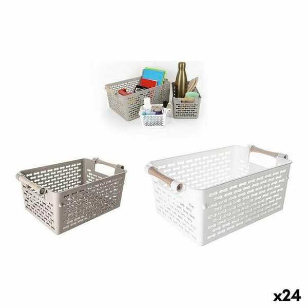 Multifunksjonell kurv Confortime Tre 26 x 18,5 x 12 cm (24 enheter)