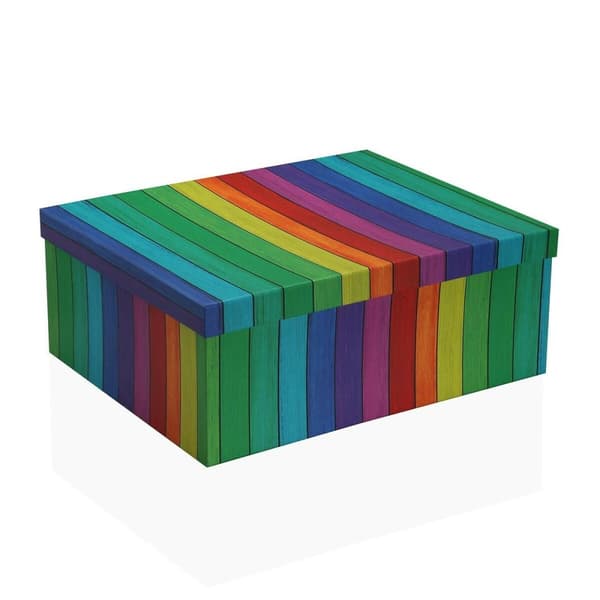 Et sett av stabelbare bokser for organisering Versa Regnbue Karakterer 15 Deler 35 x 16,5 x 43 cm