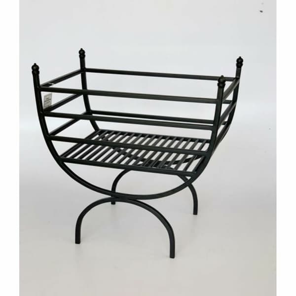 Opbevaring af brænde DKD Home Decor Sort Stål 48 x 30 x 57 cm Brændeholder