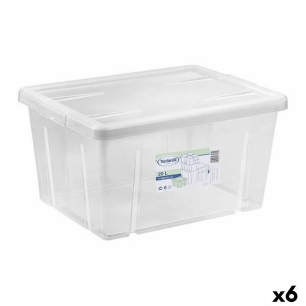 Säilytyslaatikko kannella Tontarelli Linea box 47 x 36 x 24,5 cm (6 osaa)