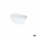 Pikkukuva 1 / 3: Monikäyttöinen kori Confortime Valkoinen Puu Muovinen 27 x 14,5 x 12 cm Kahvoilla (12 osaa)