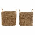 Miniatyrbilde 1 av 4: Basketballsett DKD Home Decor Brun Naturell Siv (2 Deler)