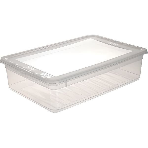 BASIXX förvaringsbox 39x26x h10 cm 8 liter PP med lock Transparent