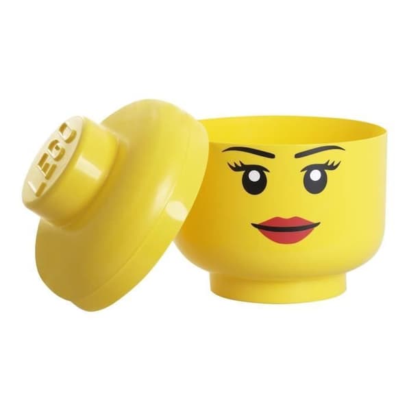 LEGO 40311725 Stapelbart förvaringshuvud Lego Girl Liten modell Plast Gul D16 x H19,5 cm