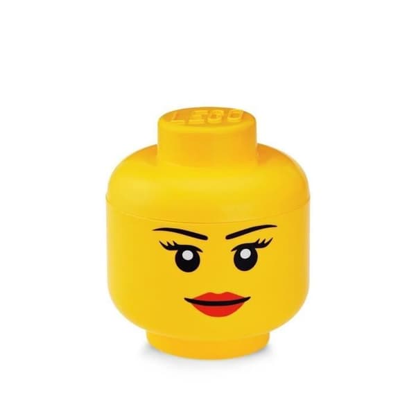 LEGO 40311725 Stapelbart förvaringshuvud Lego Girl Liten modell Plast Gul D16 x H19,5 cm