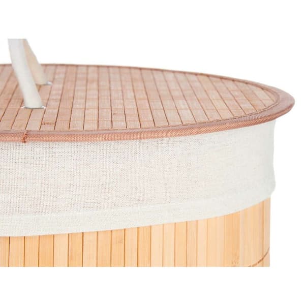 Pyykkikori Luonnollinen Metalli Bambu Puu MDF 48 L 37 x 50 x 37 cm (4 osaa)