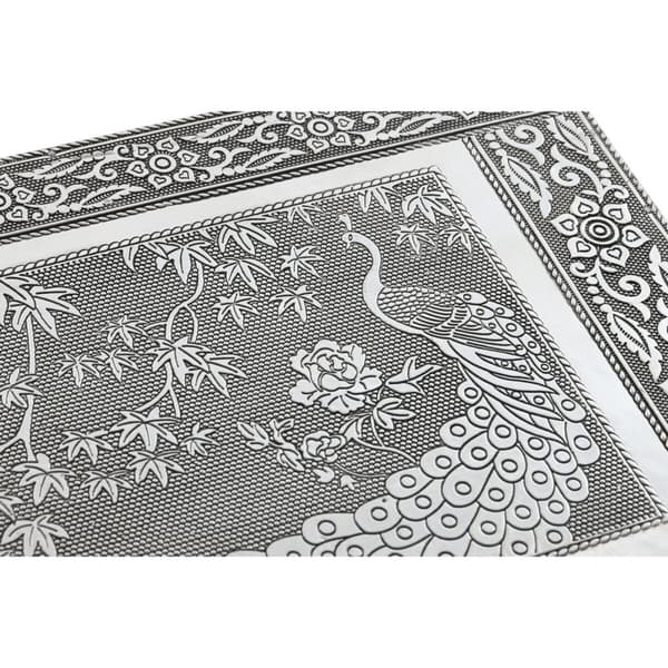 Smykkeskrin Home ESPRIT Grønn Sølv Tre Aluminium 27,5 x 20 x 5,4 cm