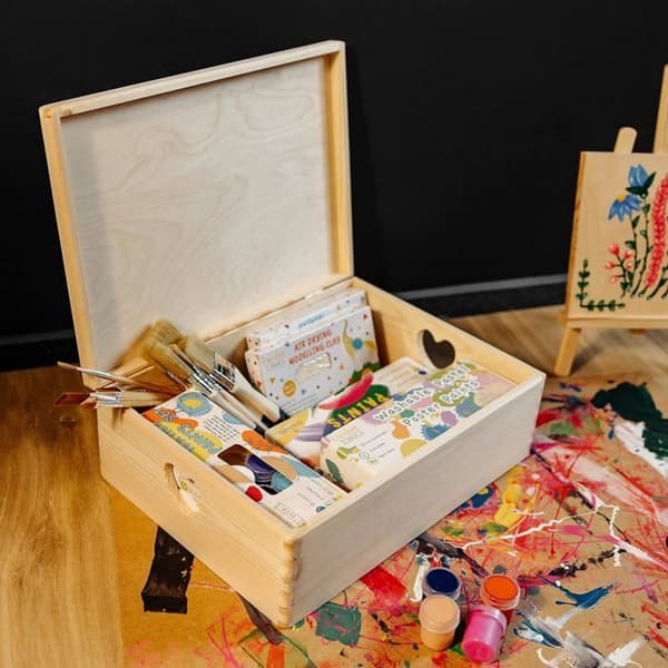 Förvaringslåda - Creative Deco - 40x30x14 cm - Trä - Anpassningsbar - Blandat